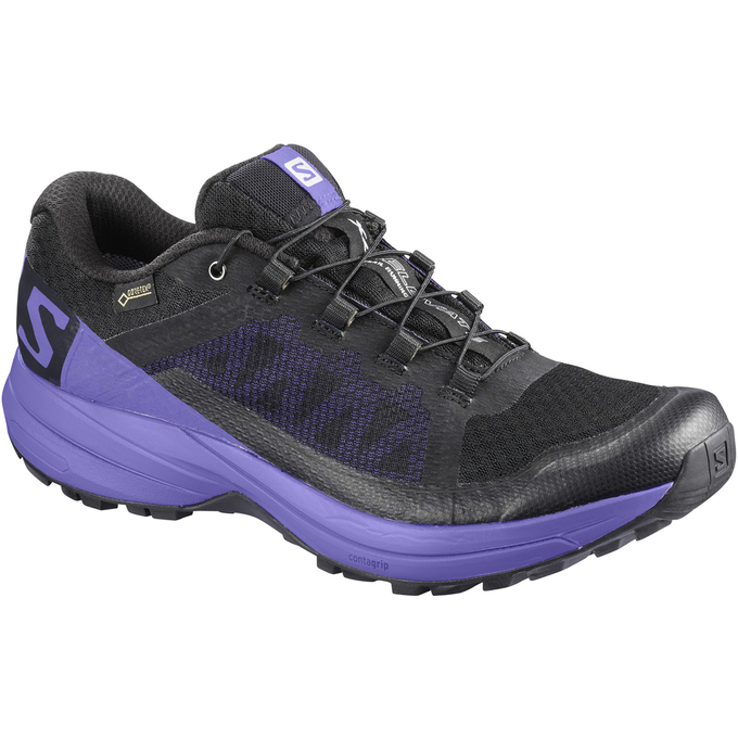 Chaussures De Trail Running Salomon Femme Noir / Bleu - Salomon XA ELEVATE GTX® W - France (9104-KLR